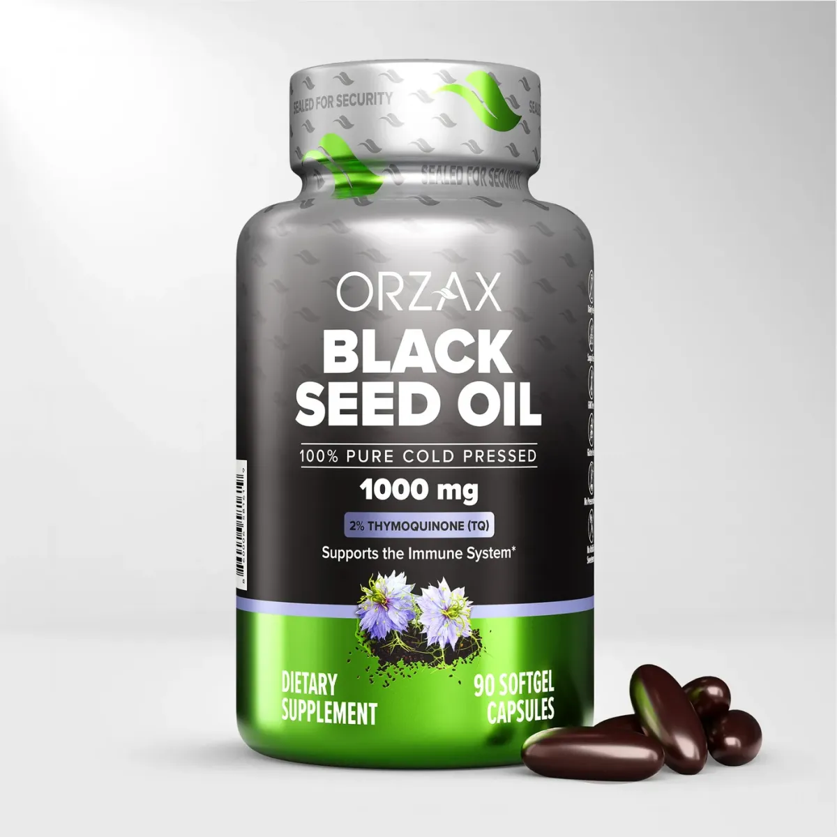 Orzax Black Seed Oil Softgels 1000 mg