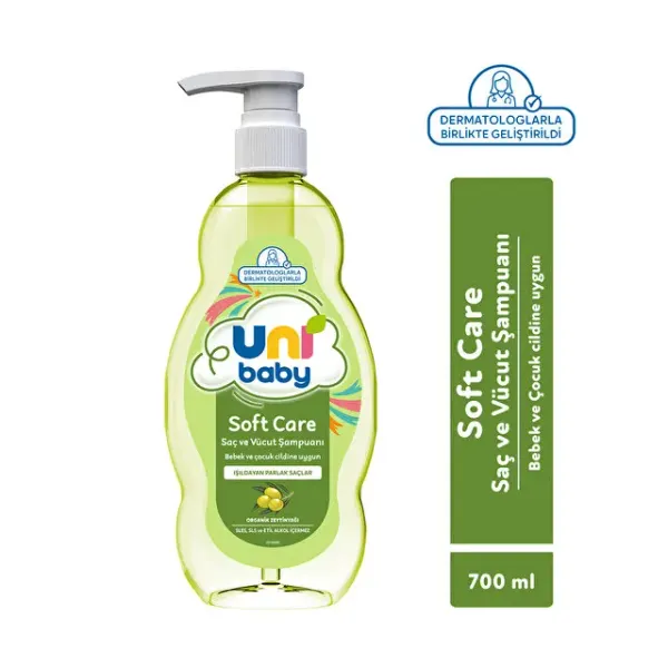 Uni Baby Soft Care Organik Zeytinyağlı Saç ve Vücut Şampuanı