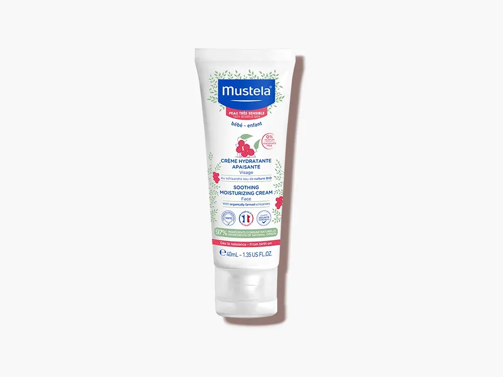 Mustela Çok Hassas Ciltler için Rahatlatıcı Nemlendirici Bebek Yüz Kremi