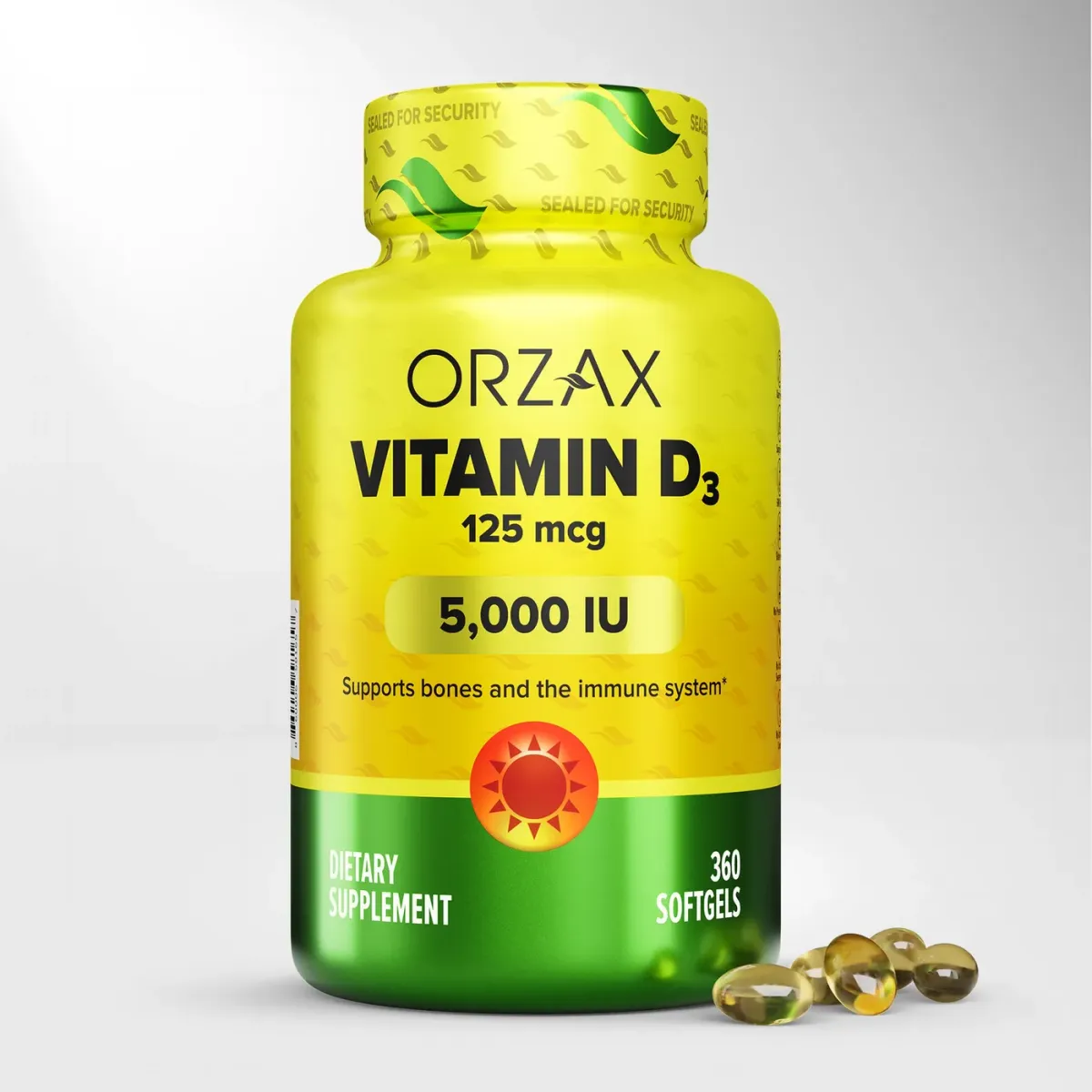 Orzax Vitamin D3 5,000 IU