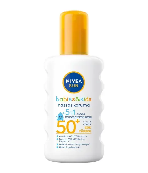 Nivea Sun Bebekler ve Çocuklar İçin Hassas Koruma Sprey SPF50+